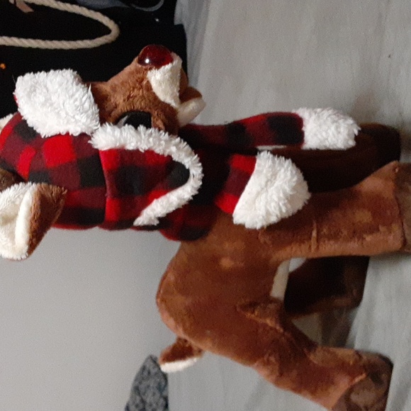 Dan Dee 14" Rudolph The Red Nosed Reigndeer with Hat - Picture 2 of 5